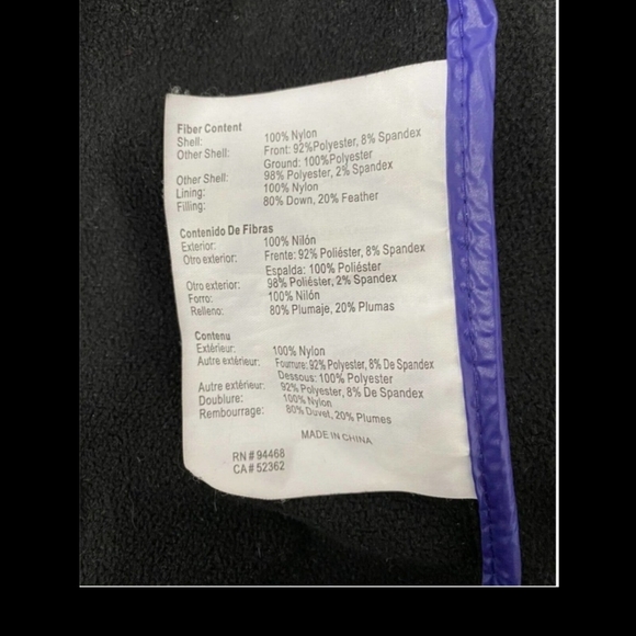 Halifax Traders Puffer Jacket Juniors Size Large Black and Purple - Picture 14 of 15